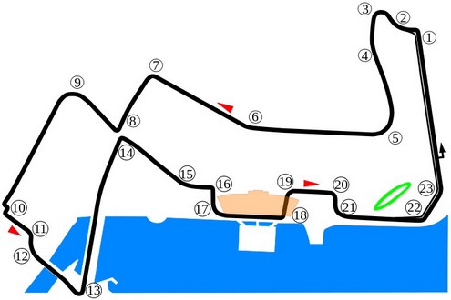Circuit Marina Bay Streckenführung
