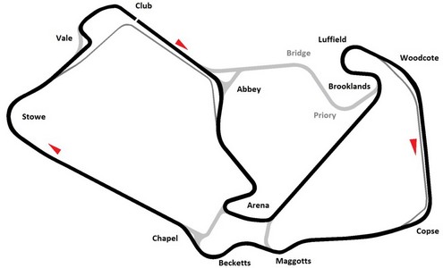 Silverstone Circuit 2010 Streckenführung