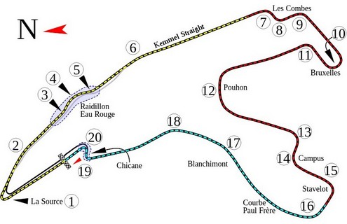 Circuit de Spa-Francorchamps Rennstrecke